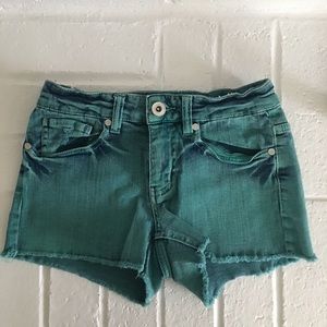 Green Denim summer cut off shorts